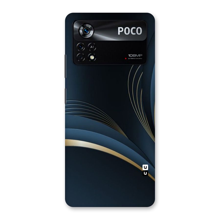 Gold Blue Beauty Back Case for Poco X4 Pro 5G