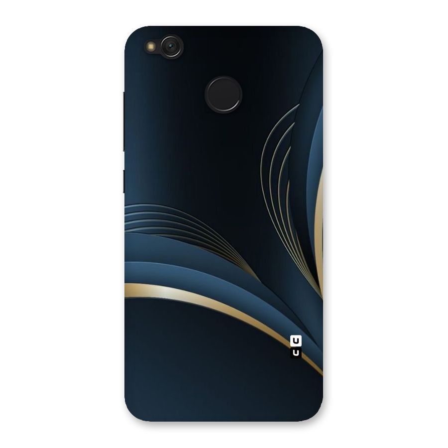 Gold Blue Beauty Back Case for Redmi 4