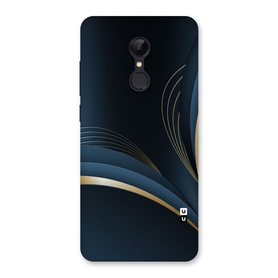Gold Blue Beauty Back Case for Redmi 5