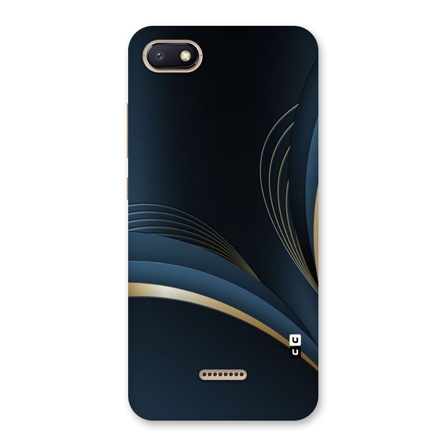 Gold Blue Beauty Back Case for Redmi 6A