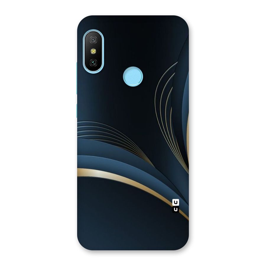 Gold Blue Beauty Back Case for Redmi 6 Pro