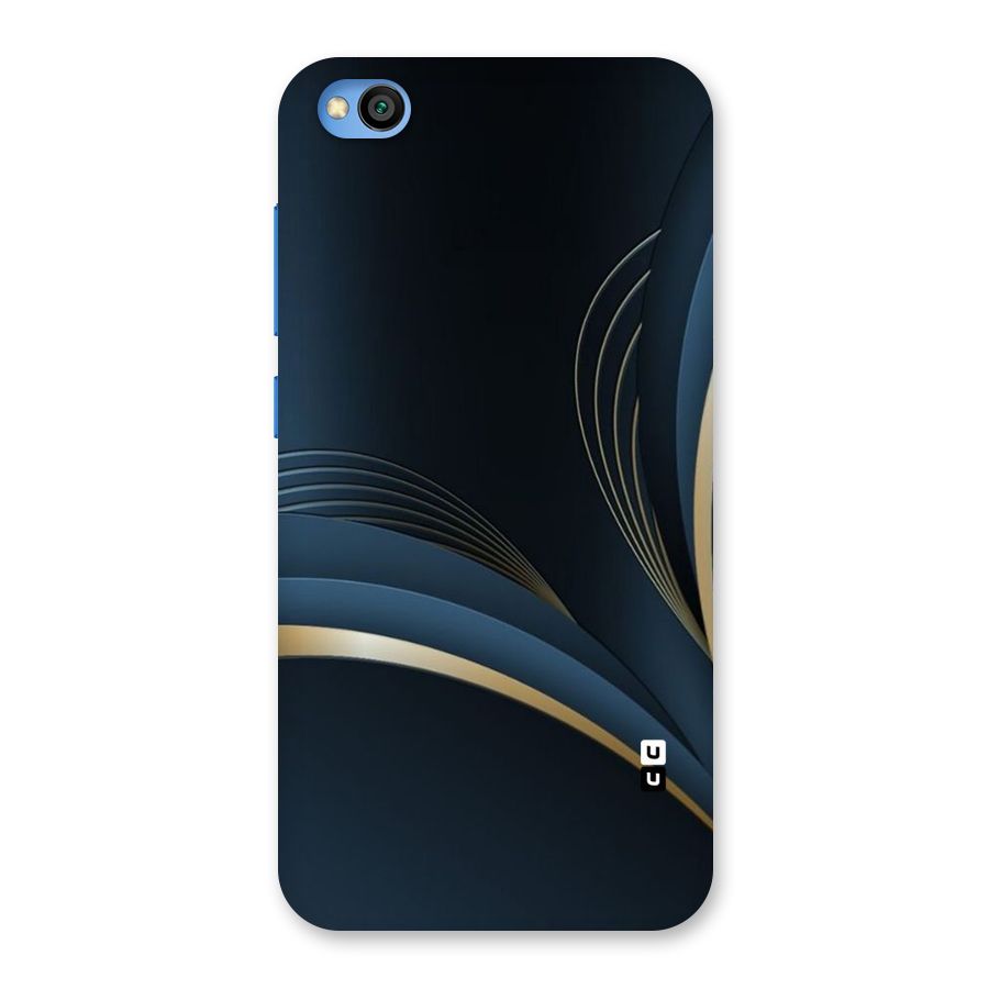 Gold Blue Beauty Back Case for Redmi Go