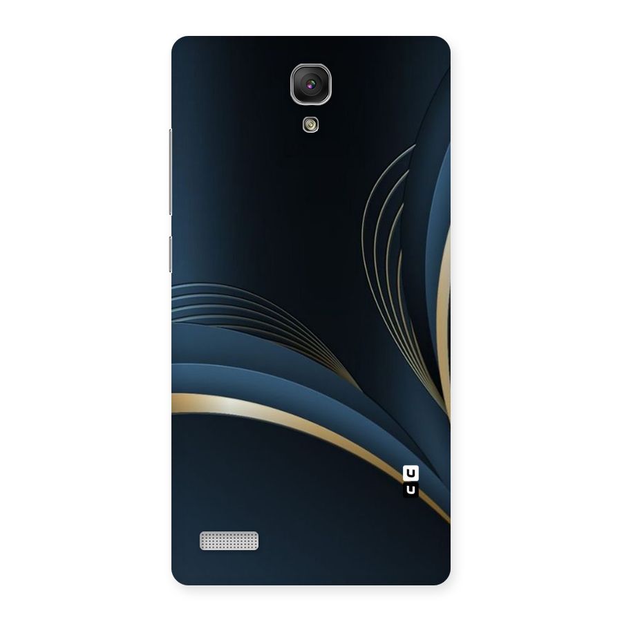 Gold Blue Beauty Back Case for Redmi Note