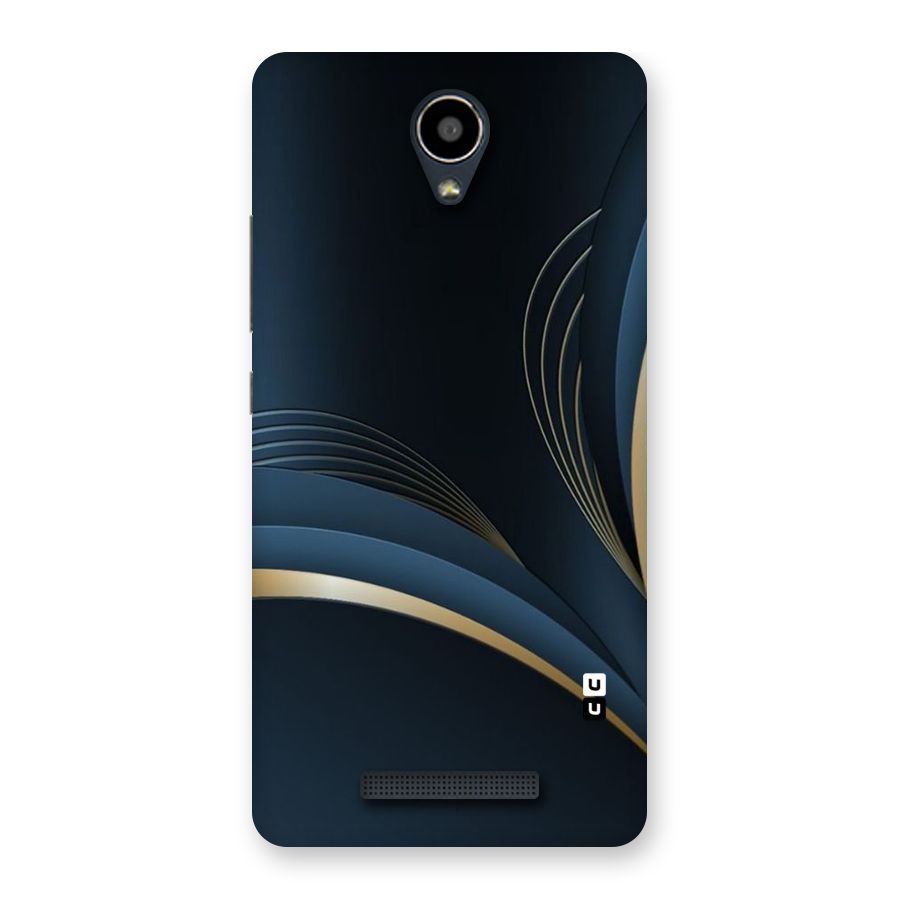 Gold Blue Beauty Back Case for Redmi Note 2