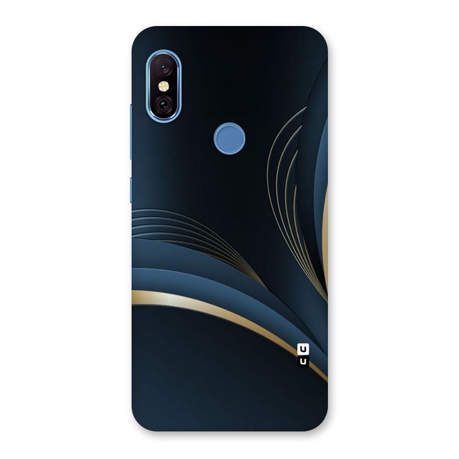 Gold Blue Beauty Back Case for Redmi Note 6 Pro