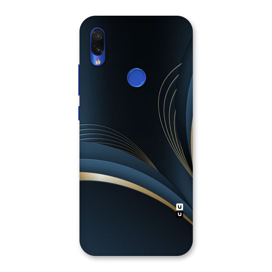 Gold Blue Beauty Back Case for Redmi Note 7S