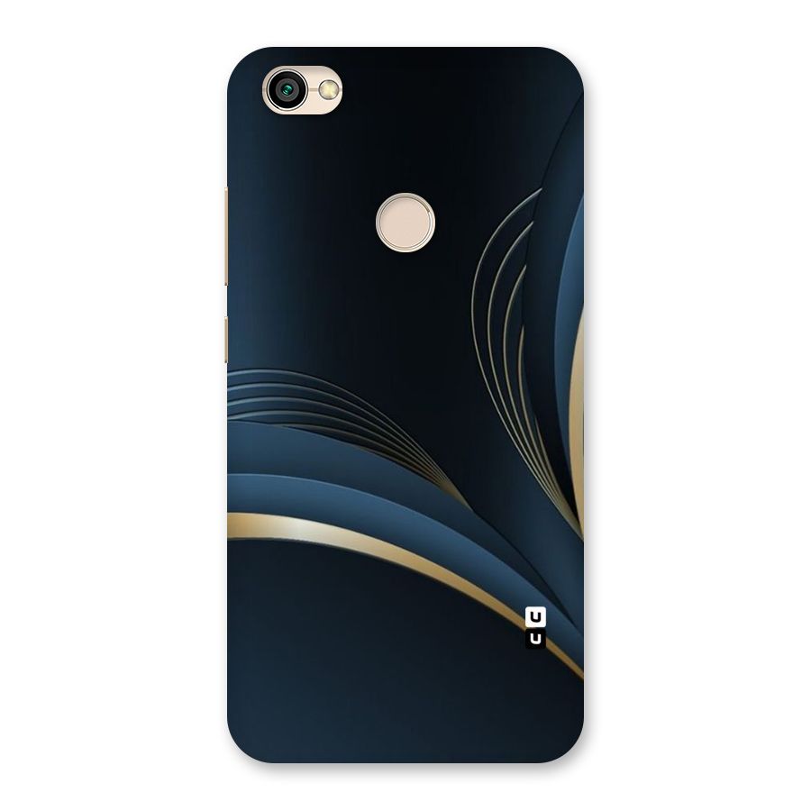 Gold Blue Beauty Back Case for Redmi Y1 2017