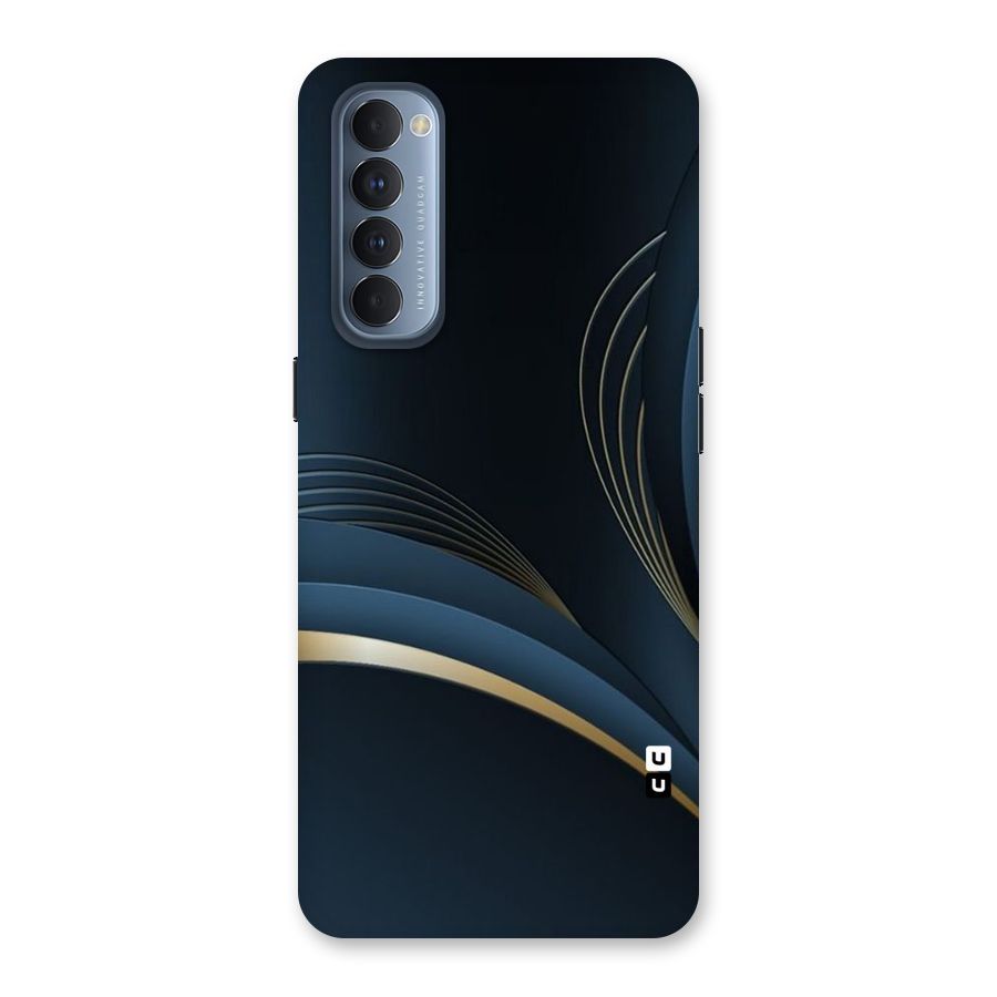 Gold Blue Beauty Back Case for Reno4 Pro