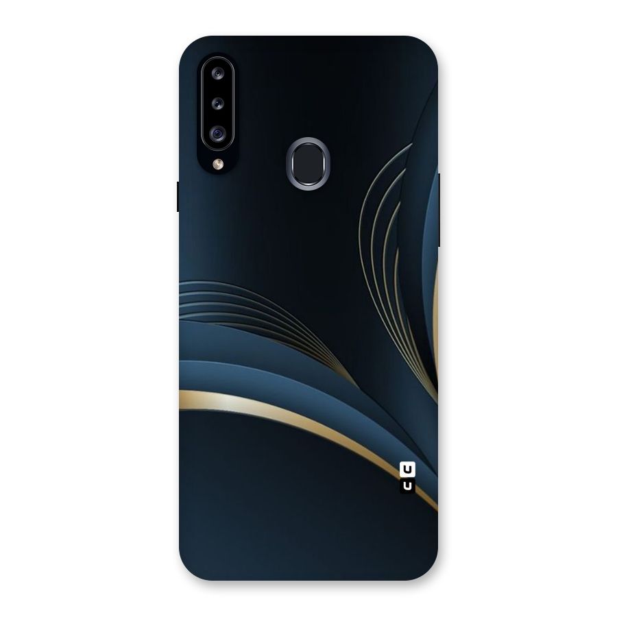 Gold Blue Beauty Back Case for Samsung Galaxy A20s