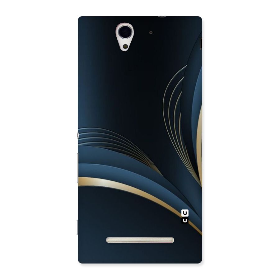 Gold Blue Beauty Back Case for Sony Xperia C3