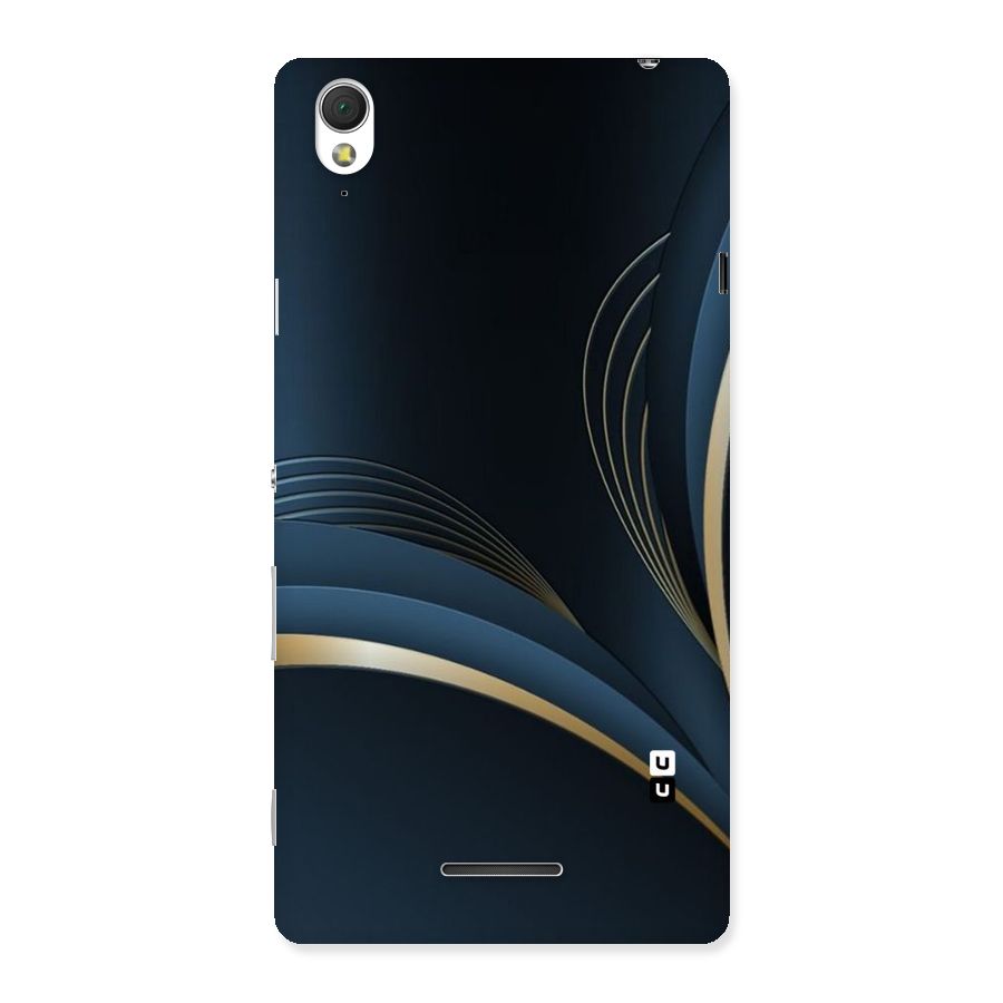 Gold Blue Beauty Back Case for Sony Xperia T3