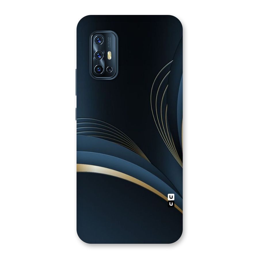 Gold Blue Beauty Back Case for Vivo V17
