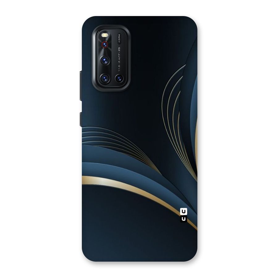 Gold Blue Beauty Back Case for Vivo V19