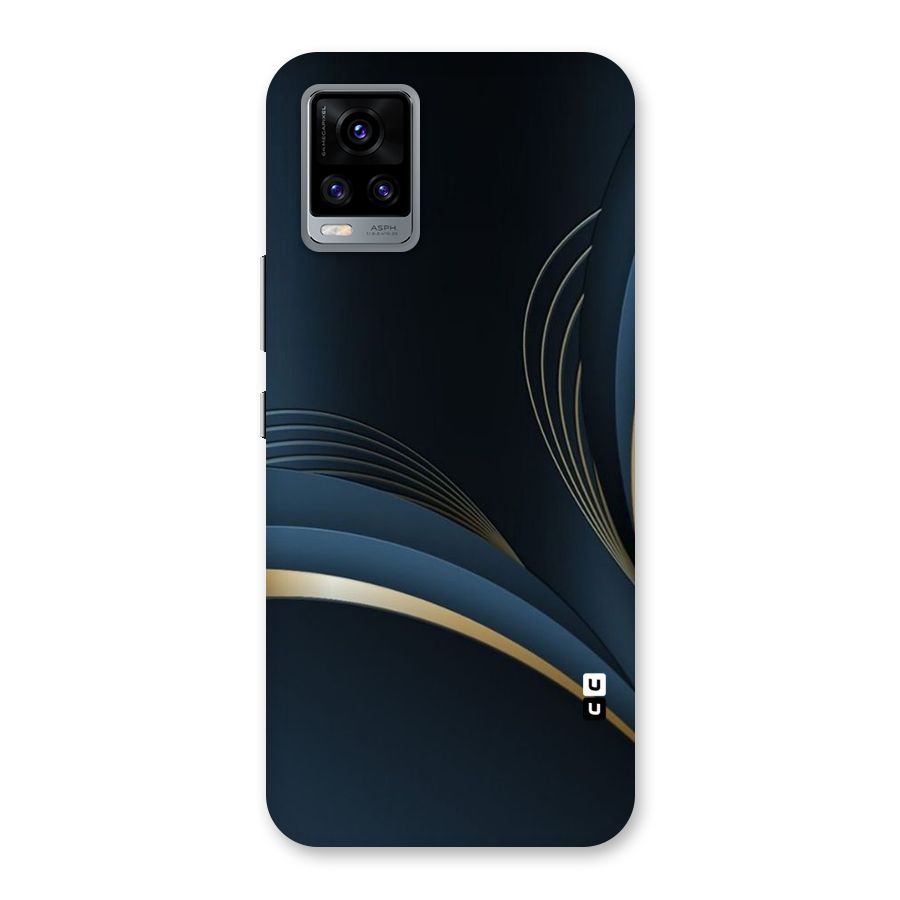 Gold Blue Beauty Back Case for Vivo V20