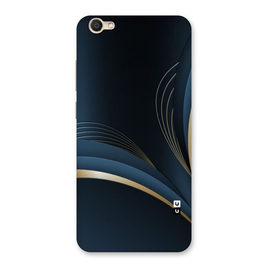 Gold Blue Beauty Back Case for Vivo V5