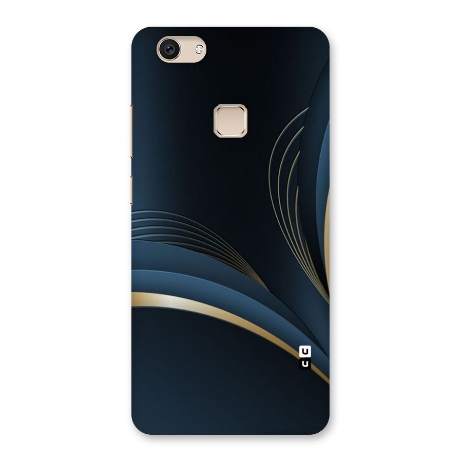 Gold Blue Beauty Back Case for Vivo V7