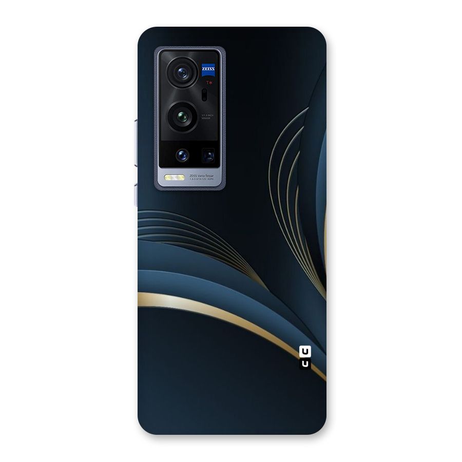 Gold Blue Beauty Back Case for Vivo X60 Pro Plus
