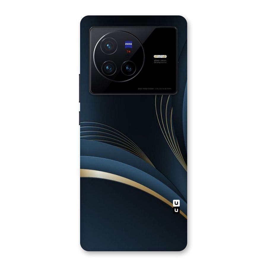 Gold Blue Beauty Back Case for Vivo X80
