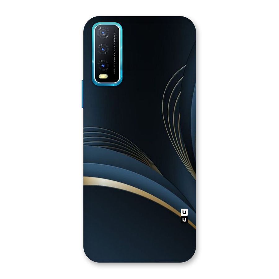 Gold Blue Beauty Back Case for Vivo Y20A