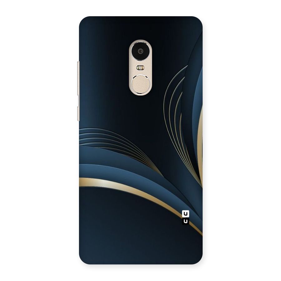 Gold Blue Beauty Back Case for Xiaomi Redmi Note 4