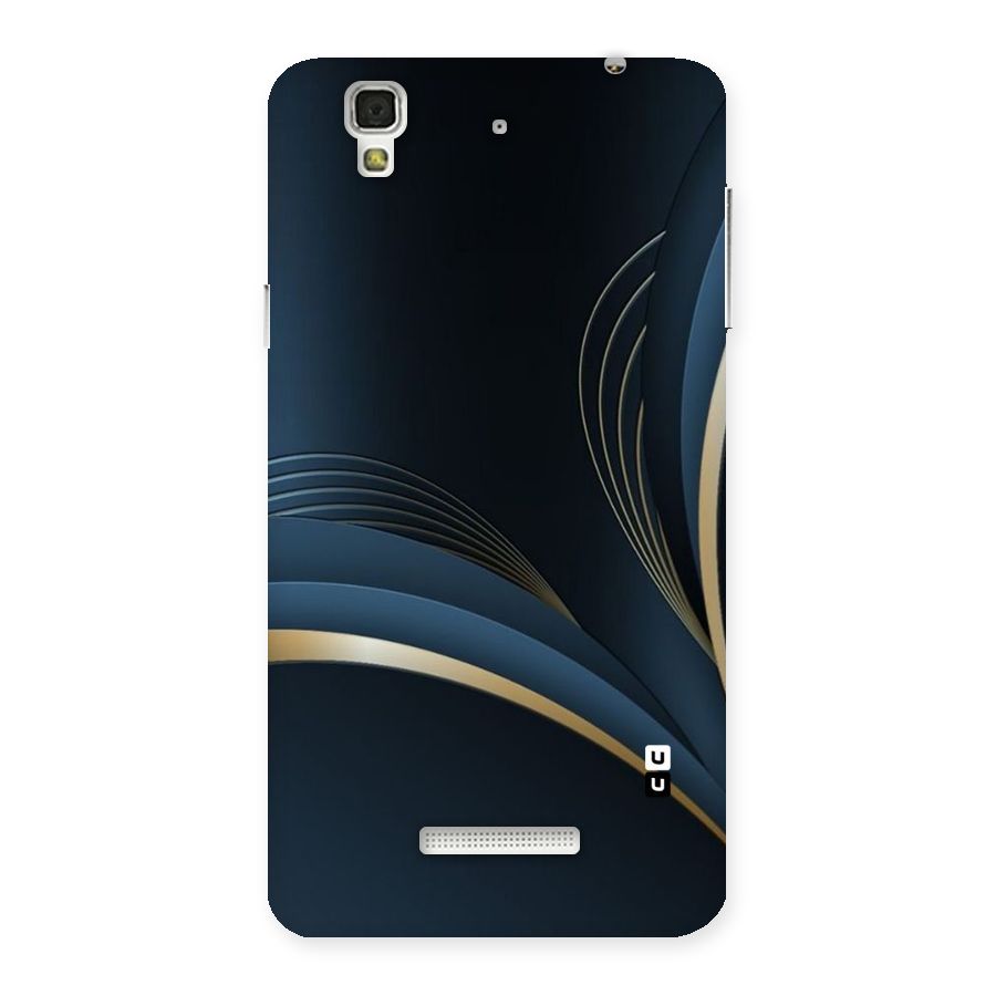 Gold Blue Beauty Back Case for Yu Yureka