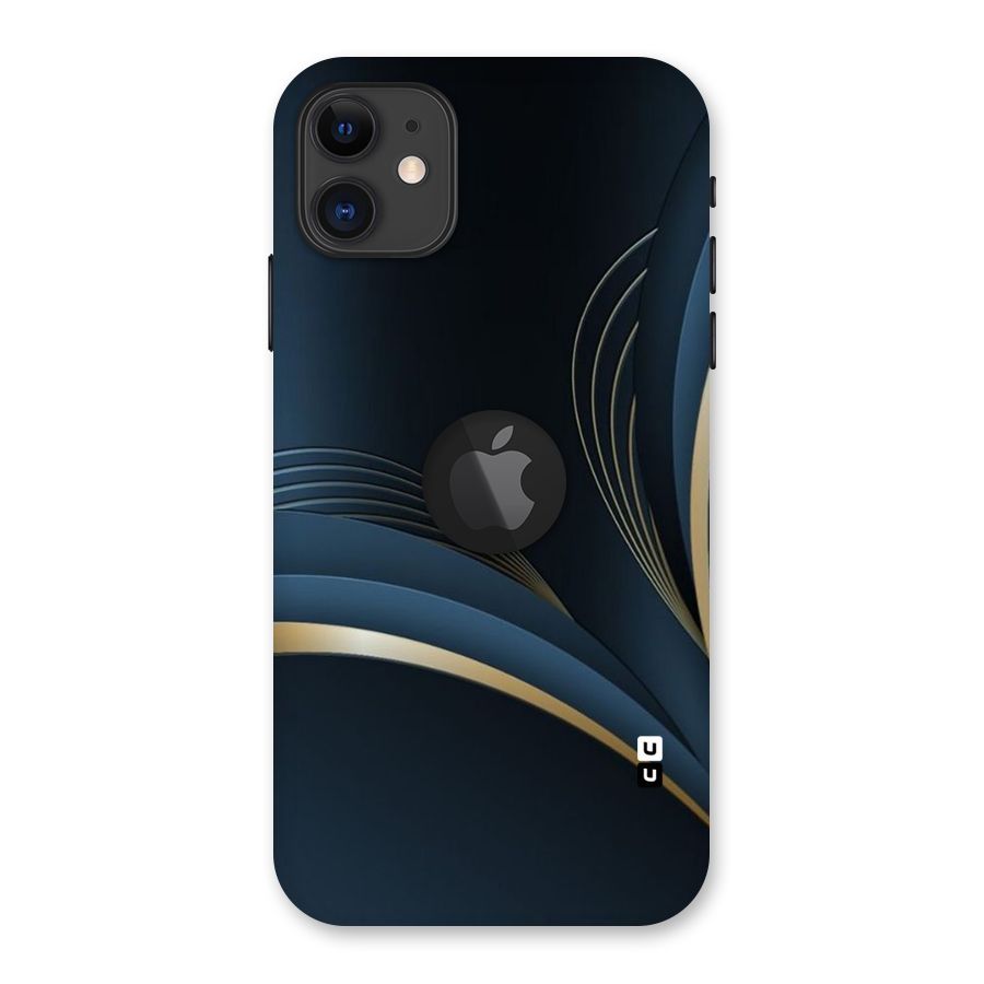 Gold Blue Beauty Back Case for iPhone 11 Logo Cut