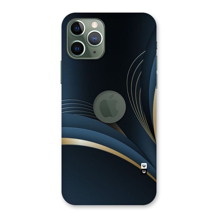 Gold Blue Beauty Back Case for iPhone 11 Pro Logo  Cut