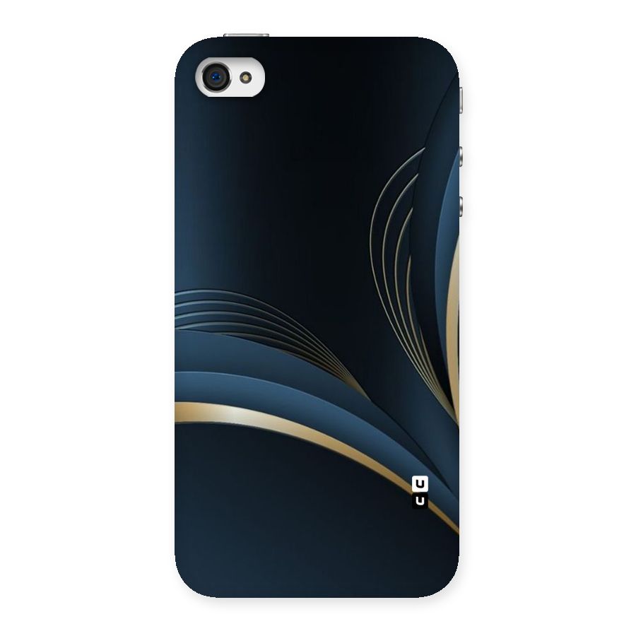 Gold Blue Beauty Back Case for iPhone 4 4s