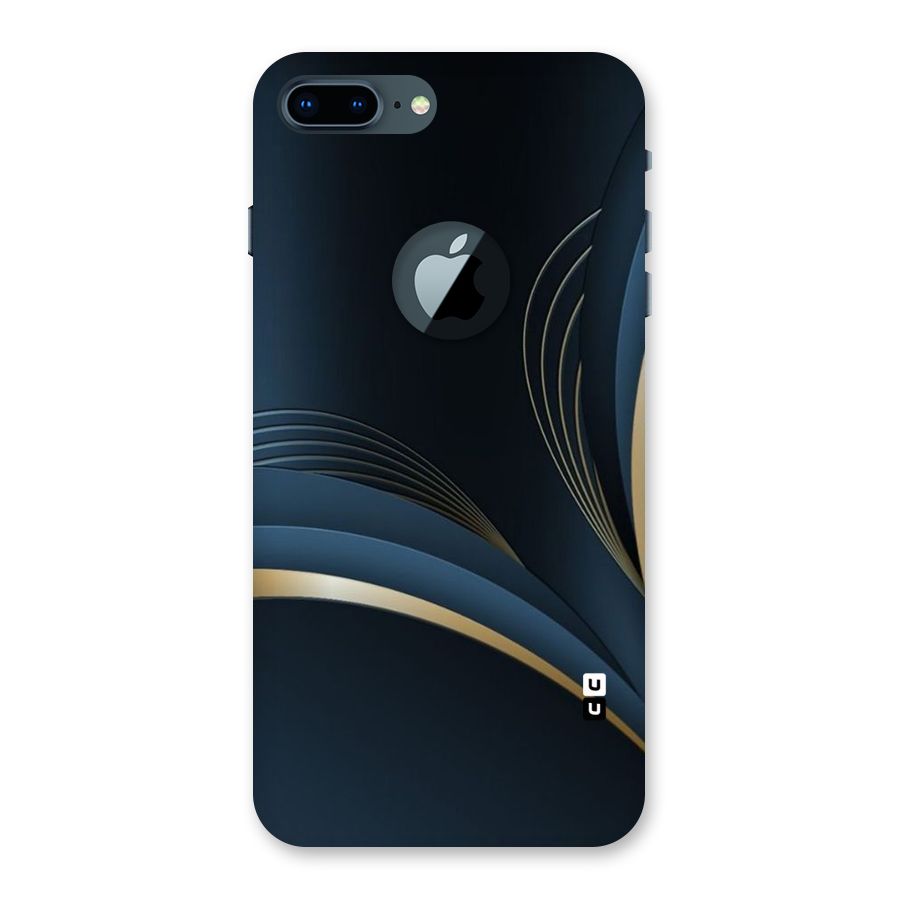 Gold Blue Beauty Back Case for iPhone 7 Plus Logo Cut