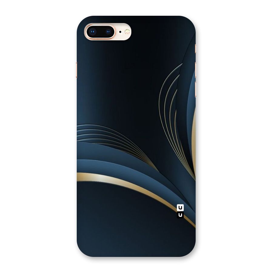 Gold Blue Beauty Back Case for iPhone 8 Plus