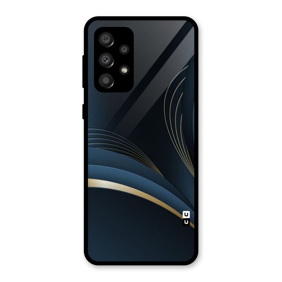 Gold Blue Beauty Glass Back Case for Galaxy A32