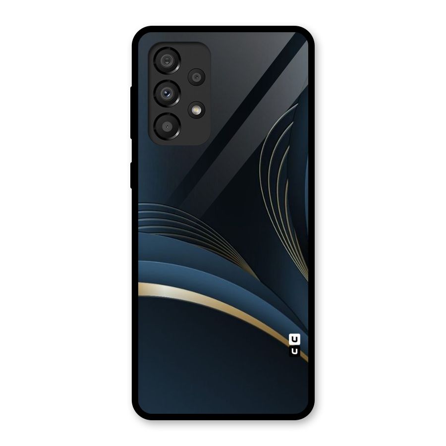 Gold Blue Beauty Glass Back Case for Galaxy A33 5G