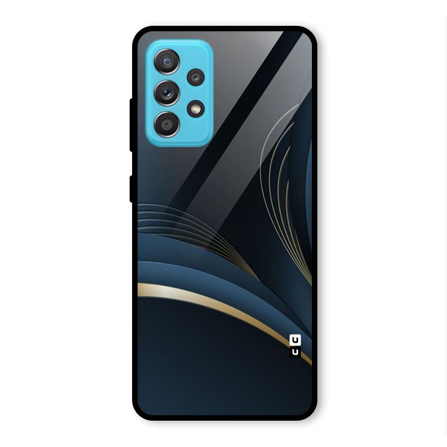 Gold Blue Beauty Glass Back Case for Galaxy A52s 5G