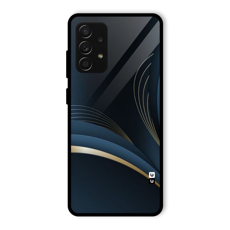 Gold Blue Beauty Glass Back Case for Galaxy A53 5G
