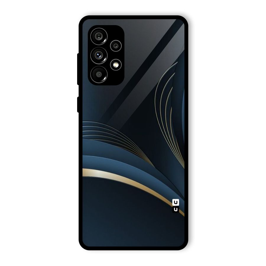 Gold Blue Beauty Glass Back Case for Galaxy A73 5G