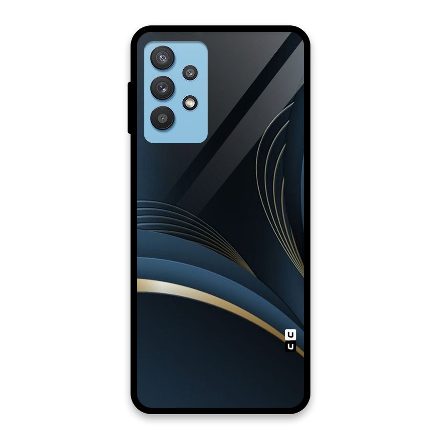 Gold Blue Beauty Glass Back Case for Galaxy M32 5G