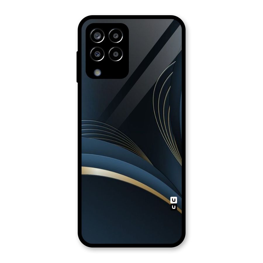Gold Blue Beauty Glass Back Case for Galaxy M33