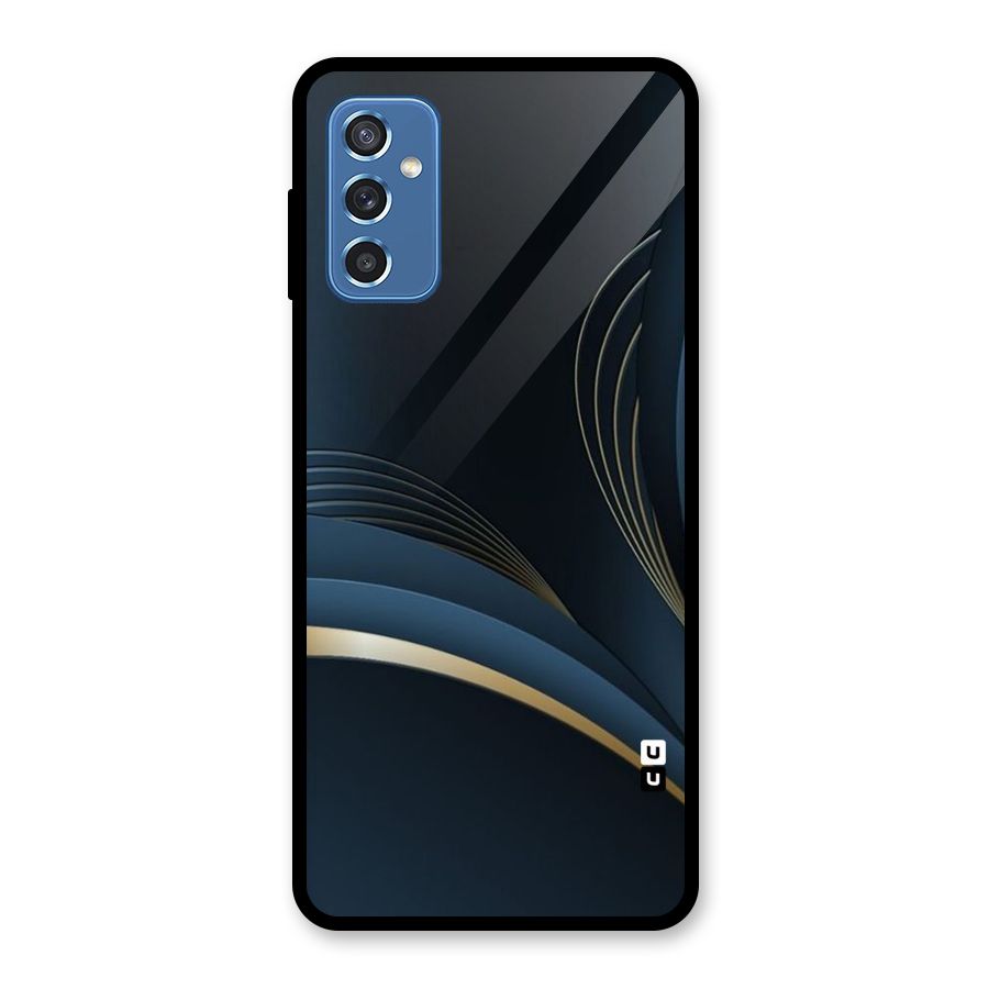 Gold Blue Beauty Glass Back Case for Galaxy M52 5G