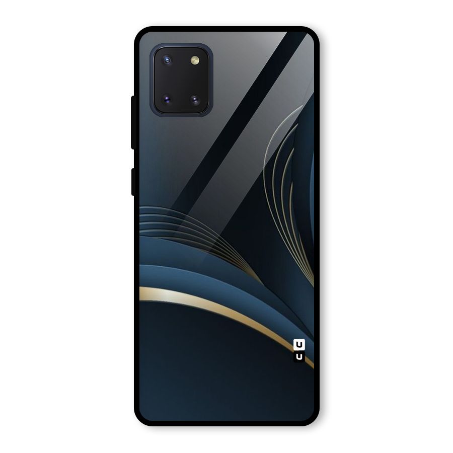 Gold Blue Beauty Glass Back Case for Galaxy Note 10 Lite