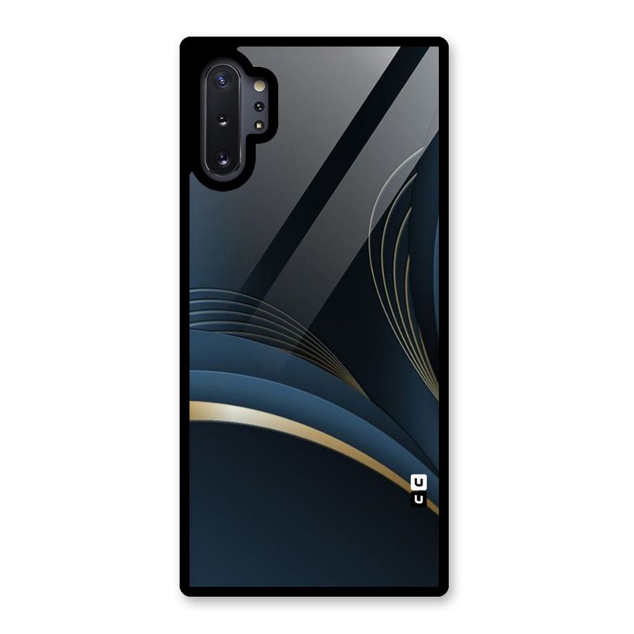 Gold Blue Beauty Glass Back Case for Galaxy Note 10 Plus