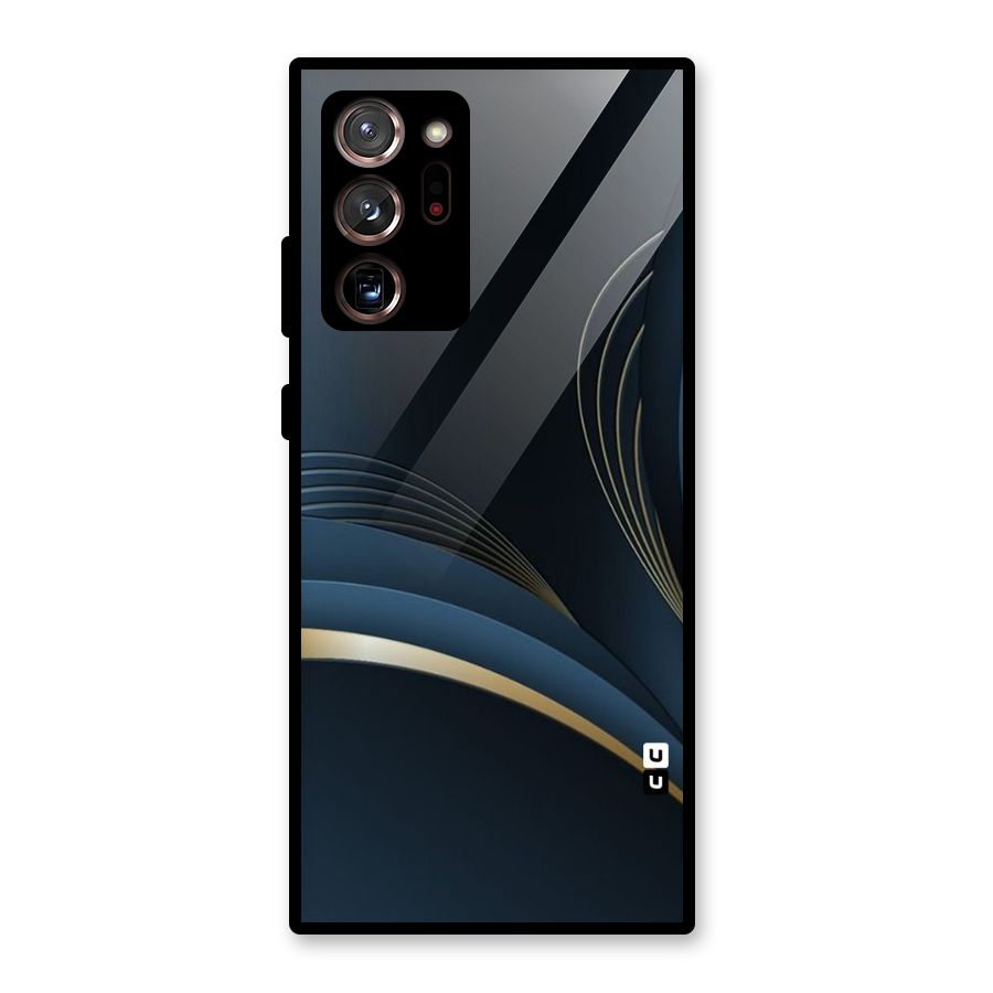 Gold Blue Beauty Glass Back Case for Galaxy Note 20 Ultra 5G