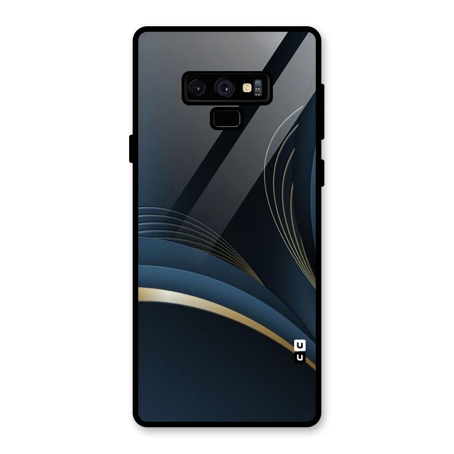 Gold Blue Beauty Glass Back Case for Galaxy Note 9