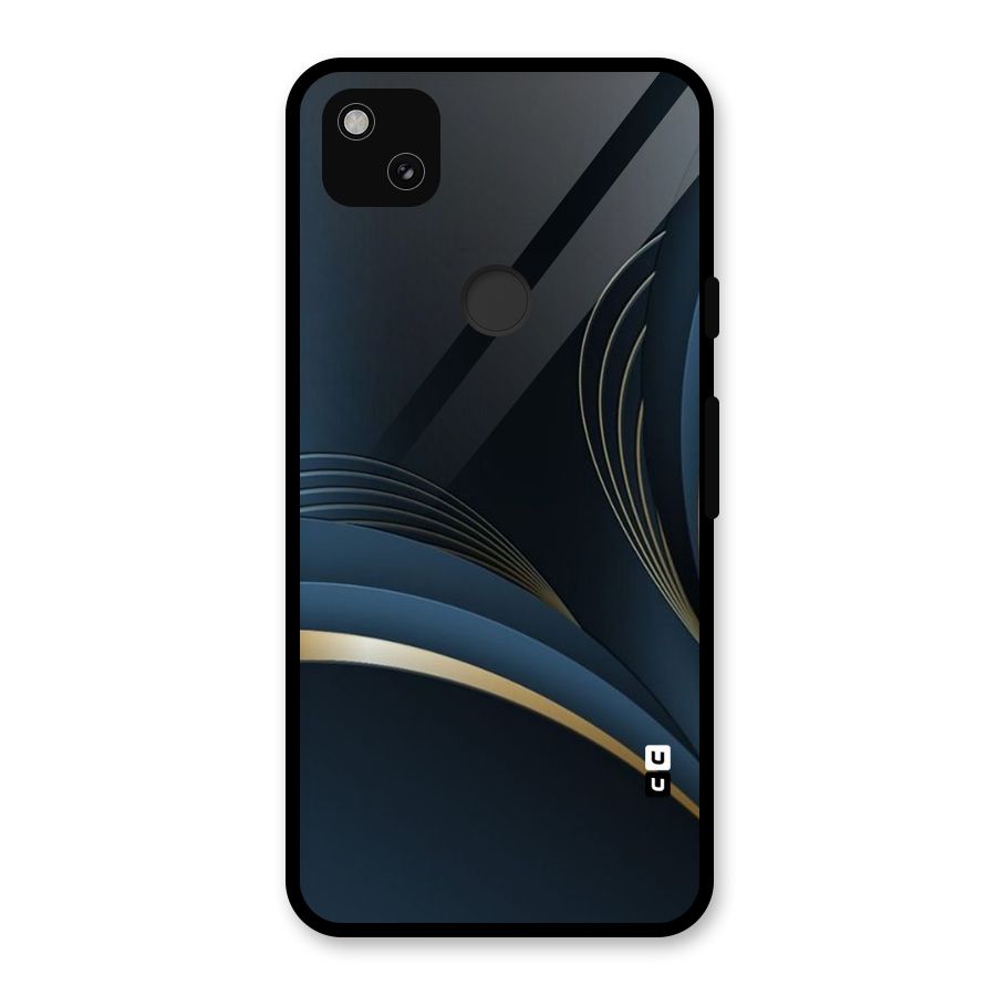 Gold Blue Beauty Glass Back Case for Google Pixel 4a