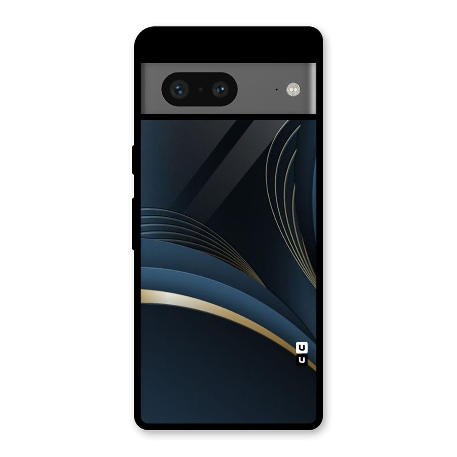 Gold Blue Beauty Glass Back Case for Google Pixel 7