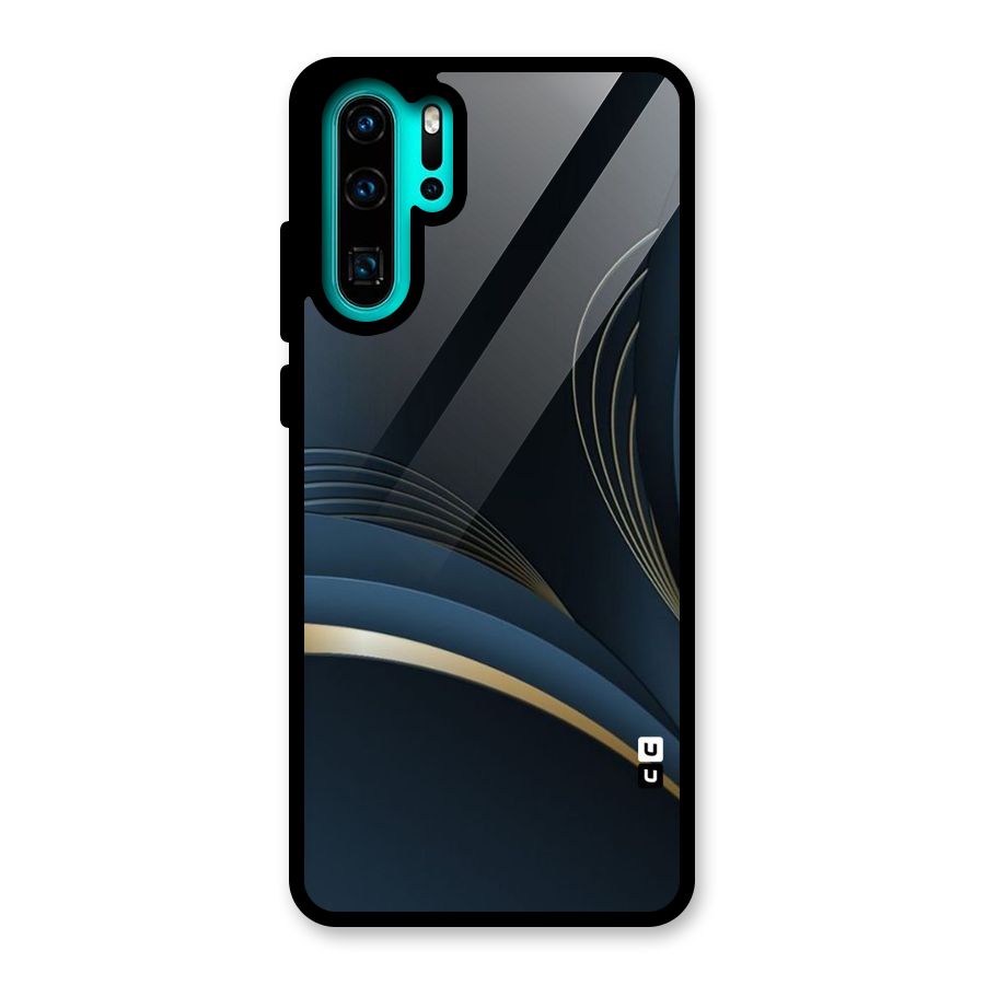 Gold Blue Beauty Glass Back Case for Huawei P30 Pro