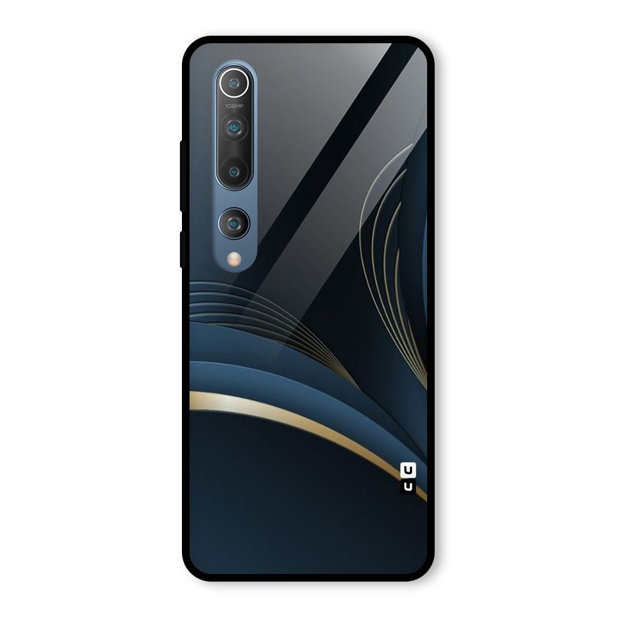 Gold Blue Beauty Glass Back Case for Mi 10