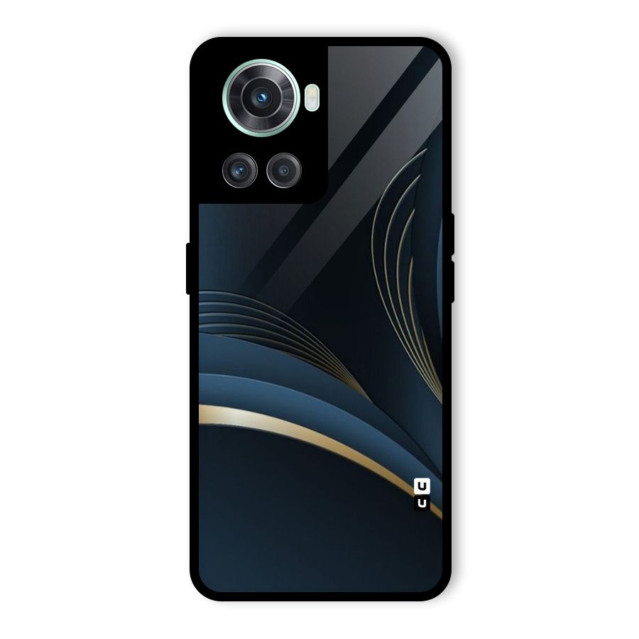 Gold Blue Beauty Glass Back Case for OnePlus 10R