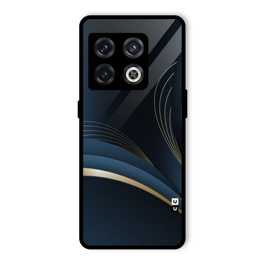 Gold Blue Beauty Glass Back Case for OnePlus 10 Pro 5G