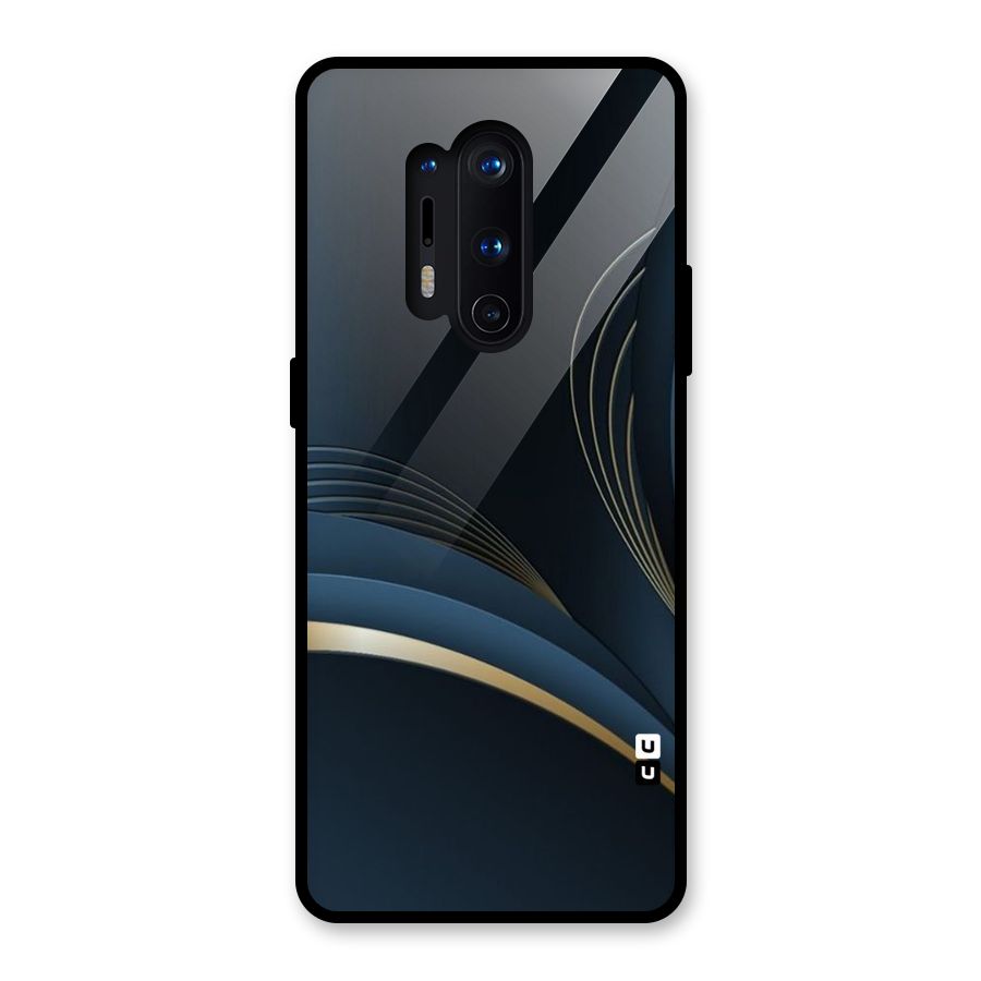 Gold Blue Beauty Glass Back Case for OnePlus 8 Pro