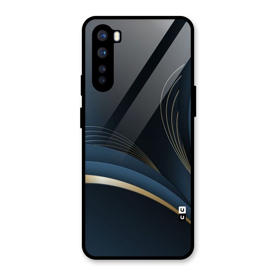 Gold Blue Beauty Glass Back Case for OnePlus Nord